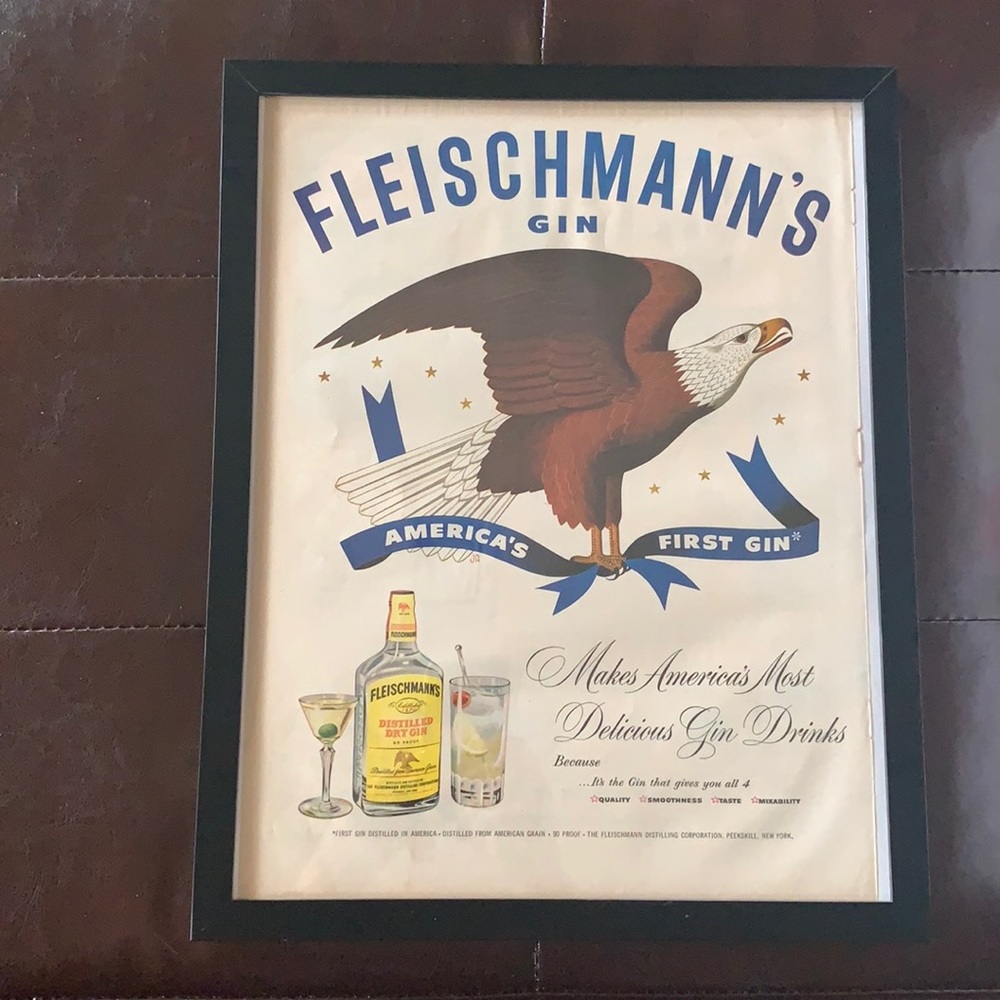 Vintage Life Magazine Fleischmann's Gin advertisement